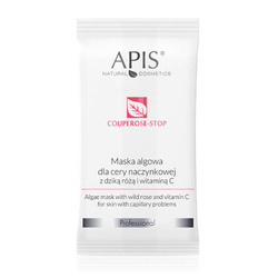 APIS Couperose-Stop maska algowa do cery naczynkowej z dziką różą i witaminą C 20g