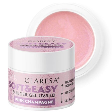 CLARESA Żel budujący soft&easy pink champagne 45g