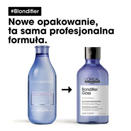 L'OREAL Blondifier Gloss szampon rozświetlający do włosów rozjaśnianych i blond 300ml